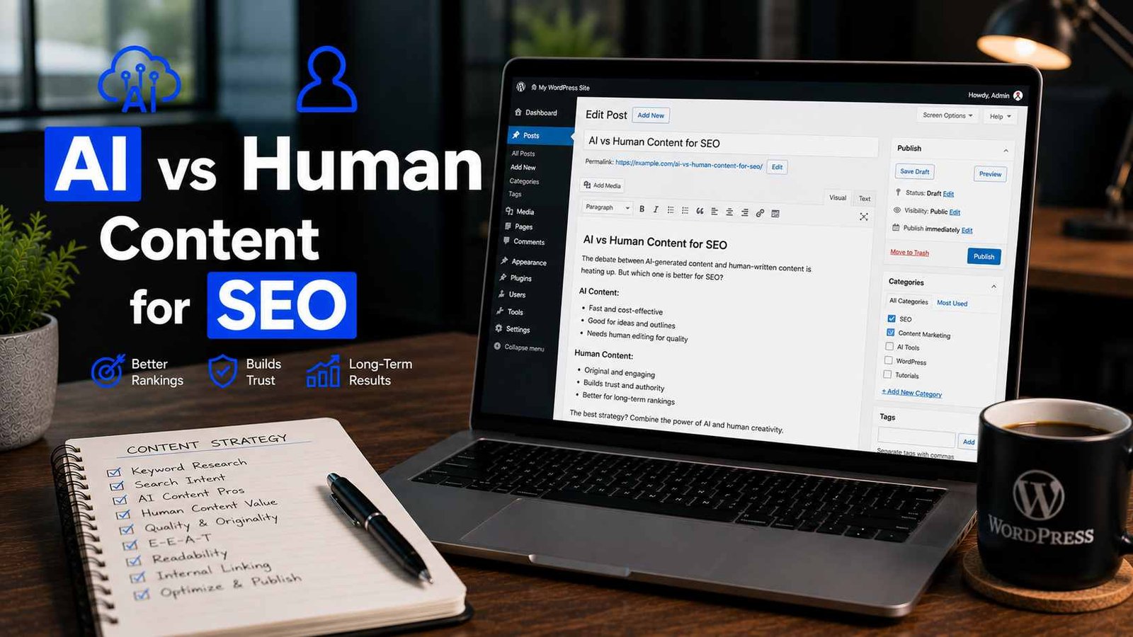 AI vs Human Content for SEO