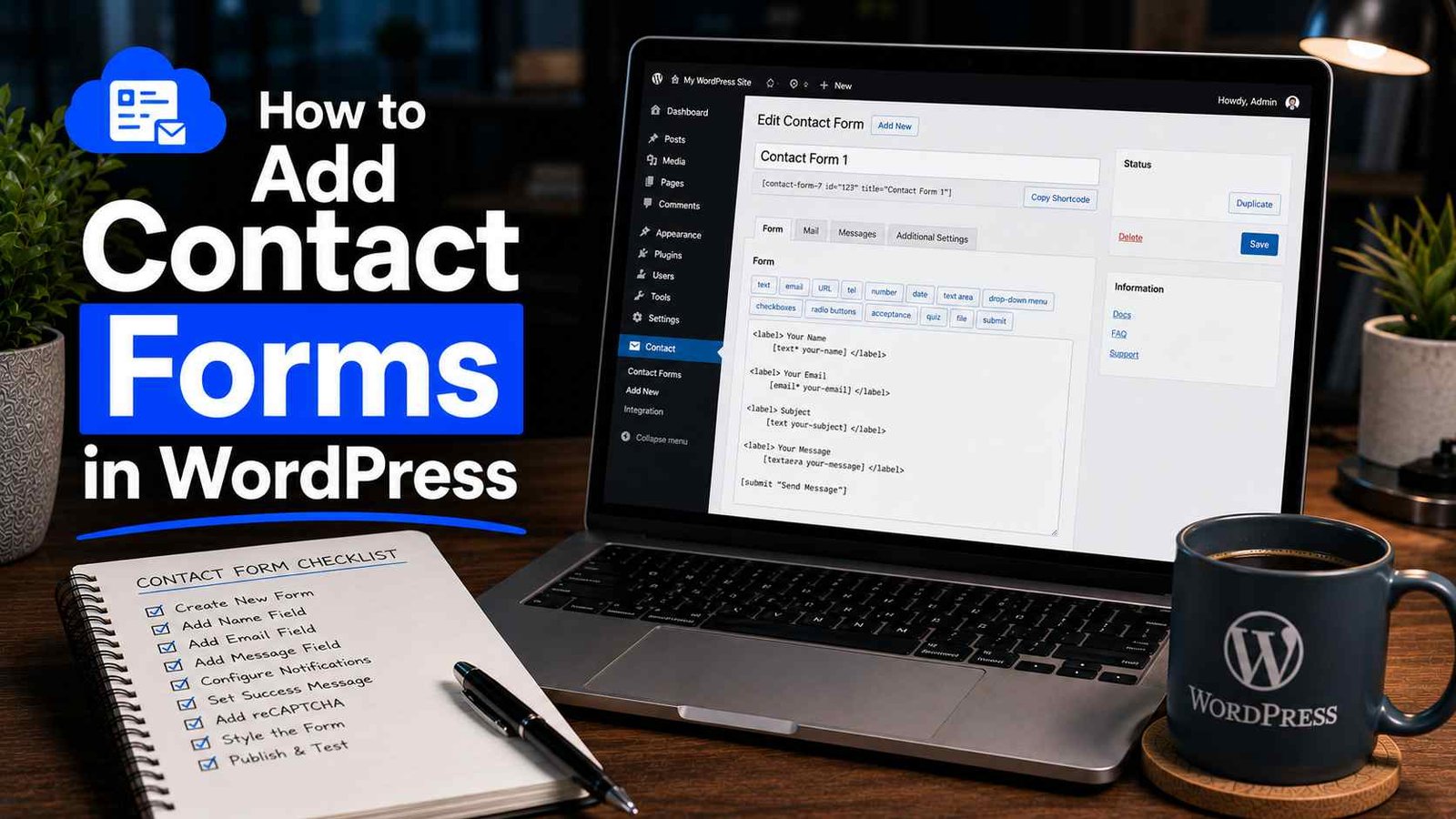 How to Add Contact Forms in WordPress