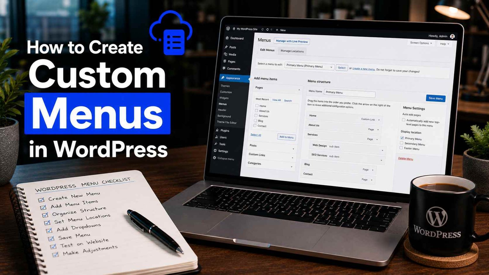 How to Create Custom Menus in WordPress